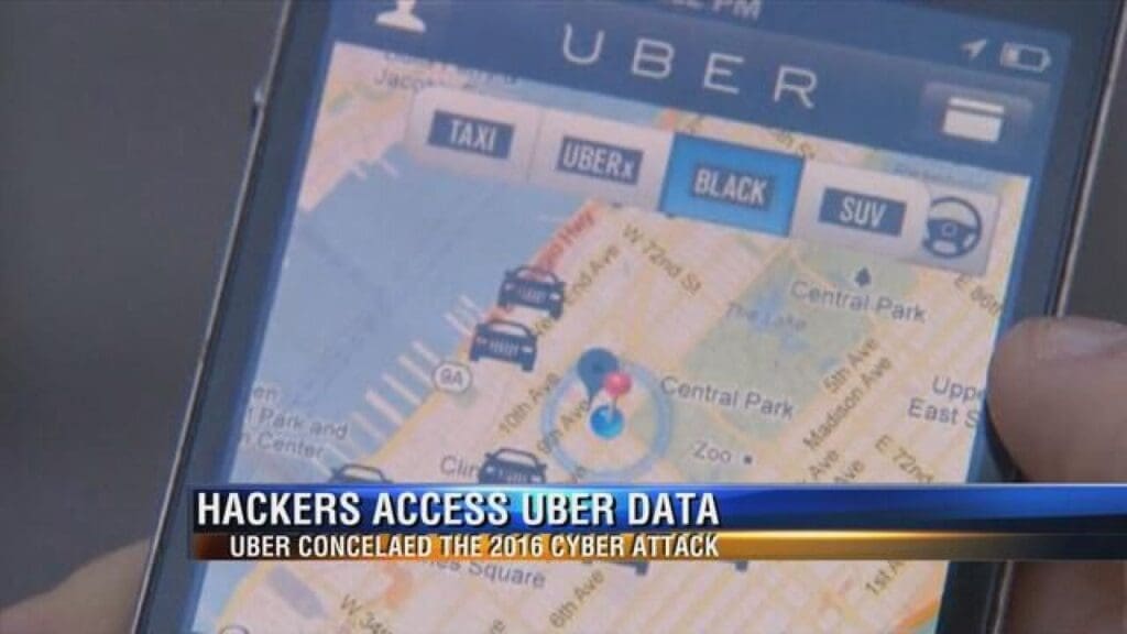 News report about hackers gaining unauthorized access to Uber’s data.