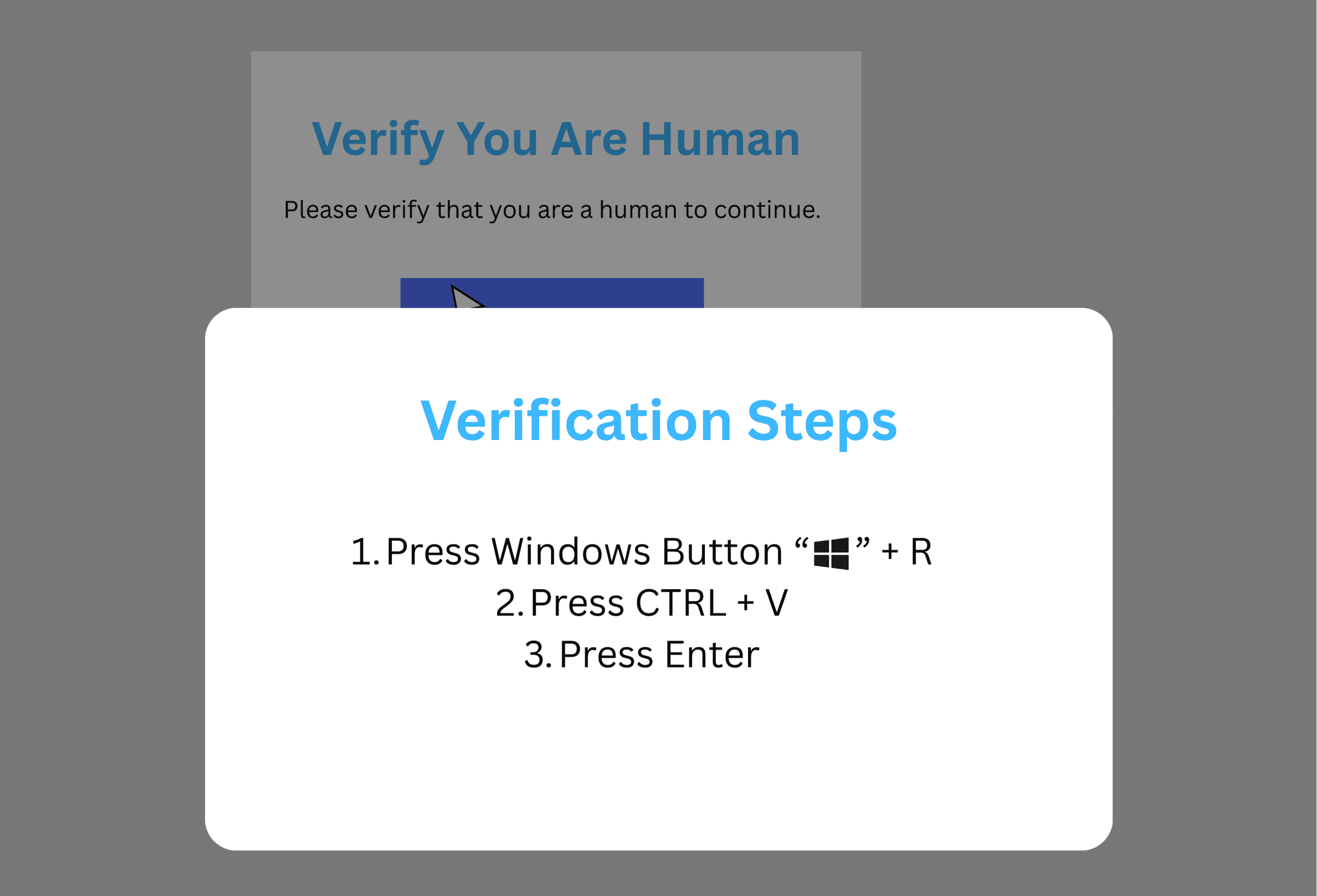 ClickFix attacks using fake verification steps to run a malicious command